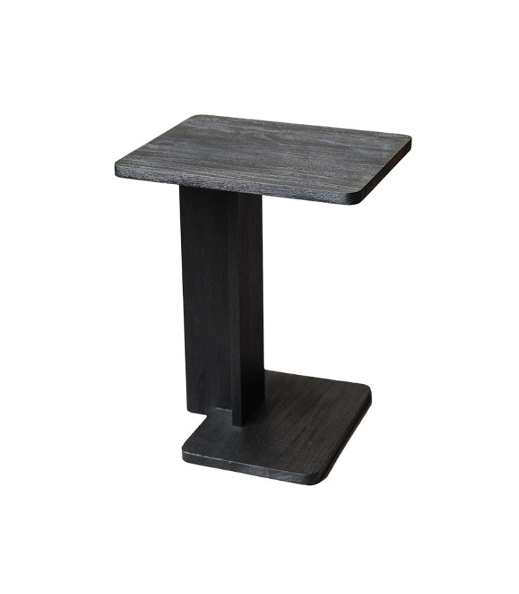 compact wooden end table for living room- The Leaf Crafts