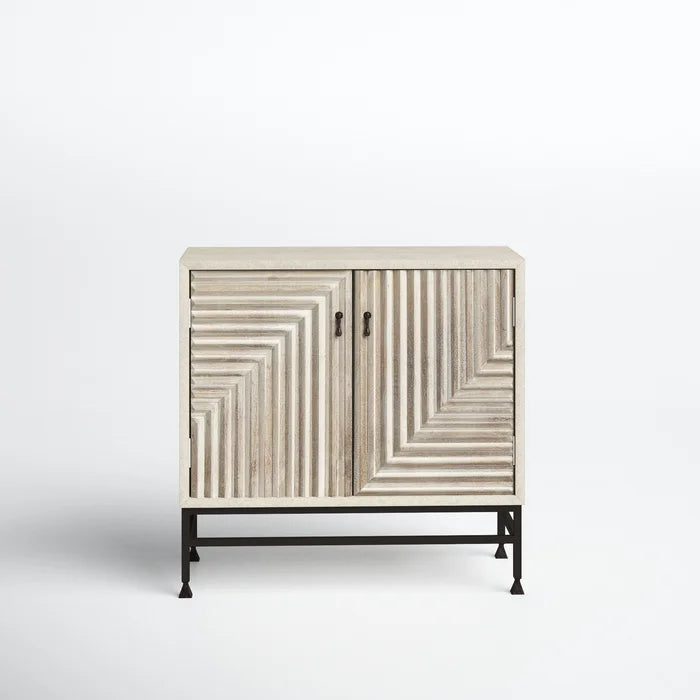 textured wooden storage cabinet- The Leaf Crafts