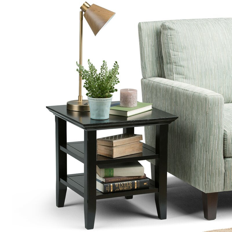 Premium solid wood sculptural side table- The Leaf Crafts