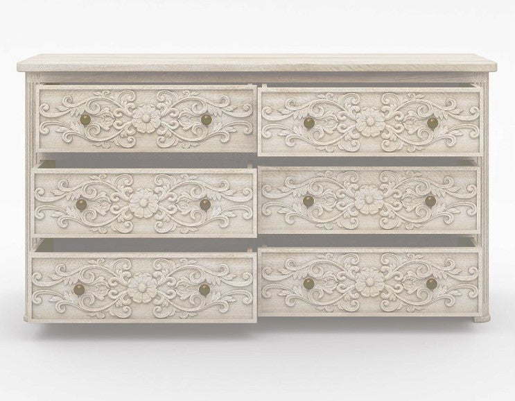 traditional carved wooden chest with timeless design