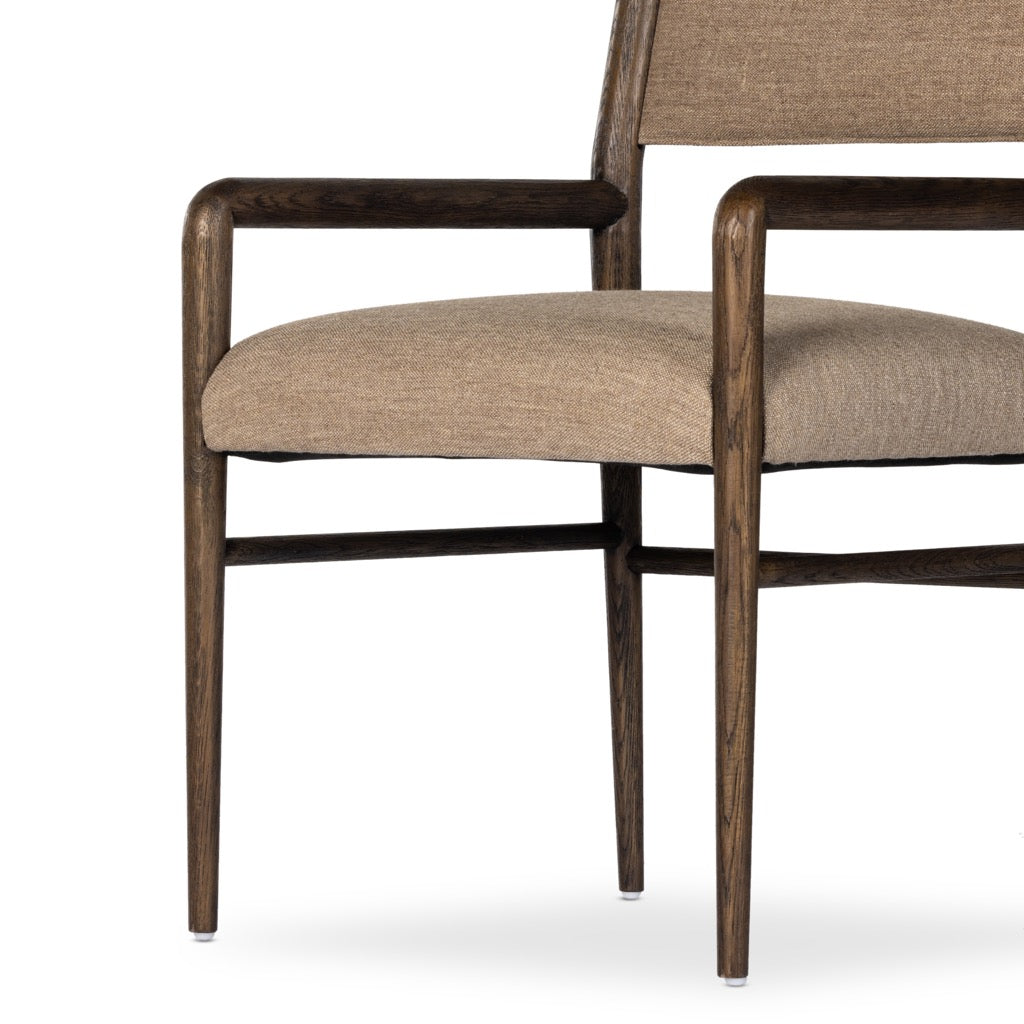 upholstered mid-century chair with timeless design - The Leaf Crafts