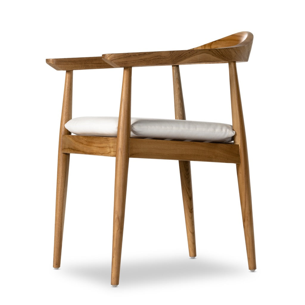 upholstered Vulcan chair with solid wood frame- The Leaf Crafts