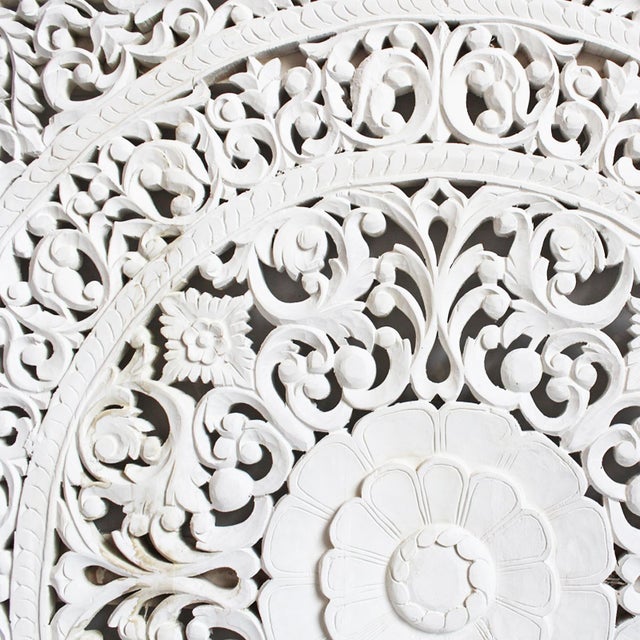 stylish carved wooden headboard for modern homes - The Leaf Crafts