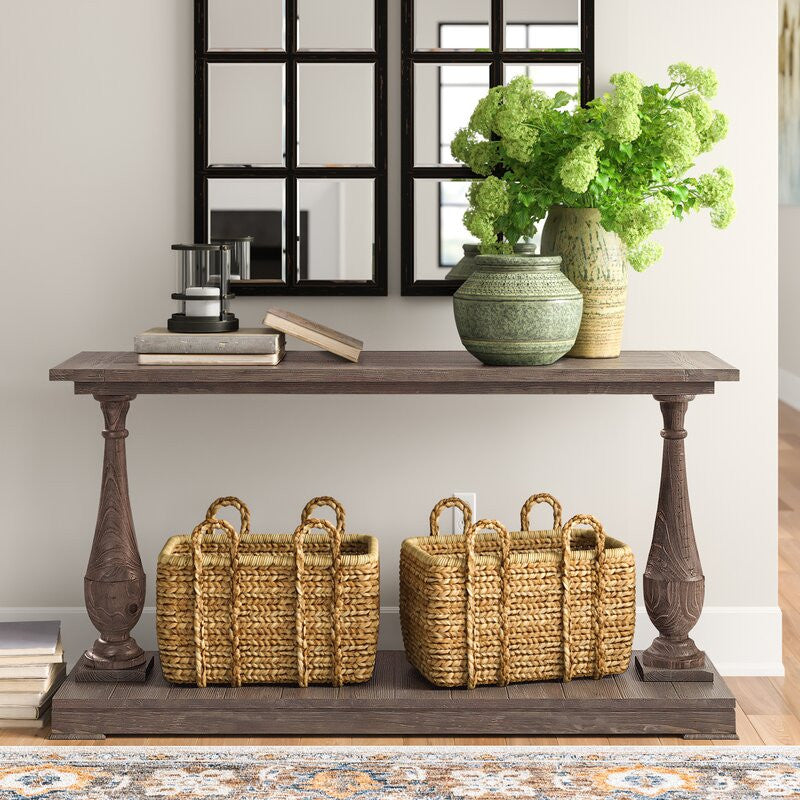wooden entryway table solid wood - The Leaf Crafts