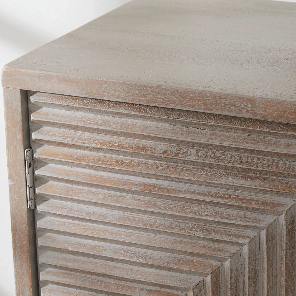 solid wood sideboard with groove design - The Leaf Crafts