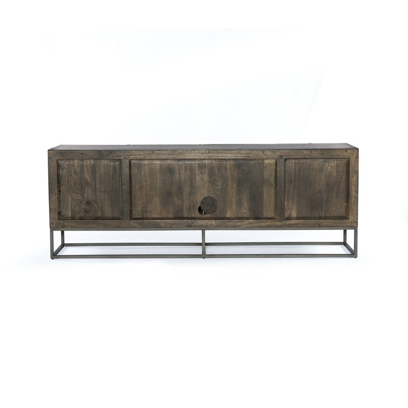 spacious wooden media console for entertainment setup- The Leaf Crafts